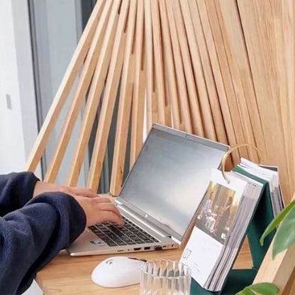 Solid Wood Office Desk | Contemporary Semicircle Design | Space-Saving | Home Office 8