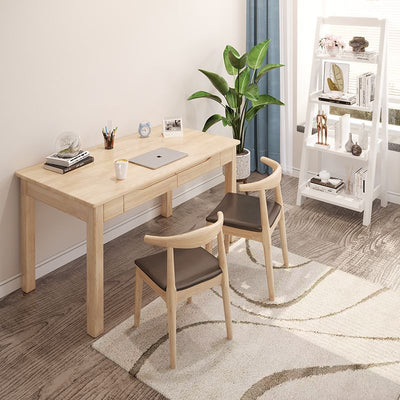 Solid Wood Office Desk with Drawers | Minimalist Design for Home Office 11