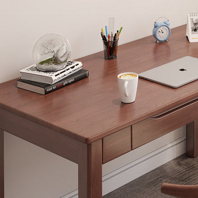 Solid Wood Office Desk with Drawers | Minimalist Design for Home Office 9
