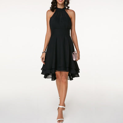 Sophia | Cocktail Dresses Halter Burgundy Chiffon Women Adult Summer 12