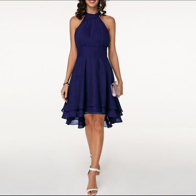 Sophia | Cocktail Dresses Halter Burgundy Chiffon Women Adult Summer 13