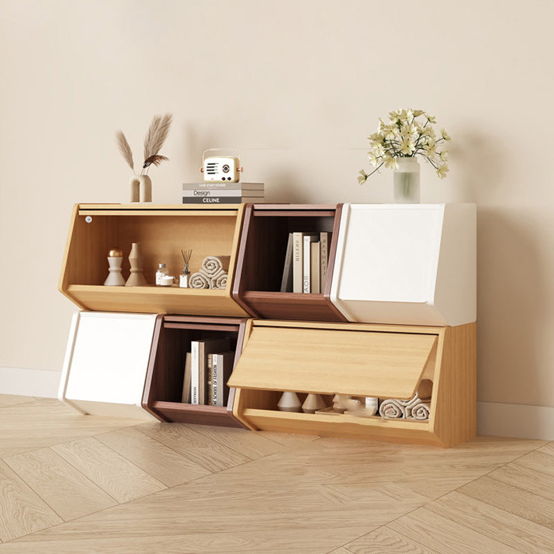 Storage Cabinet | Solid Wood Multi-Layer Organizer with Doors for Bedroom and Living Room 2