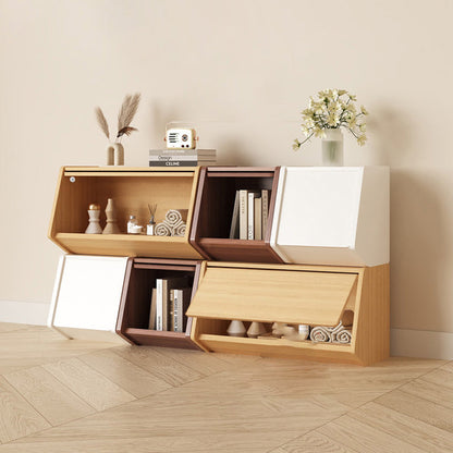Storage Cabinet | Solid Wood Multi-Layer Organizer with Doors for Bedroom and Living Room 2