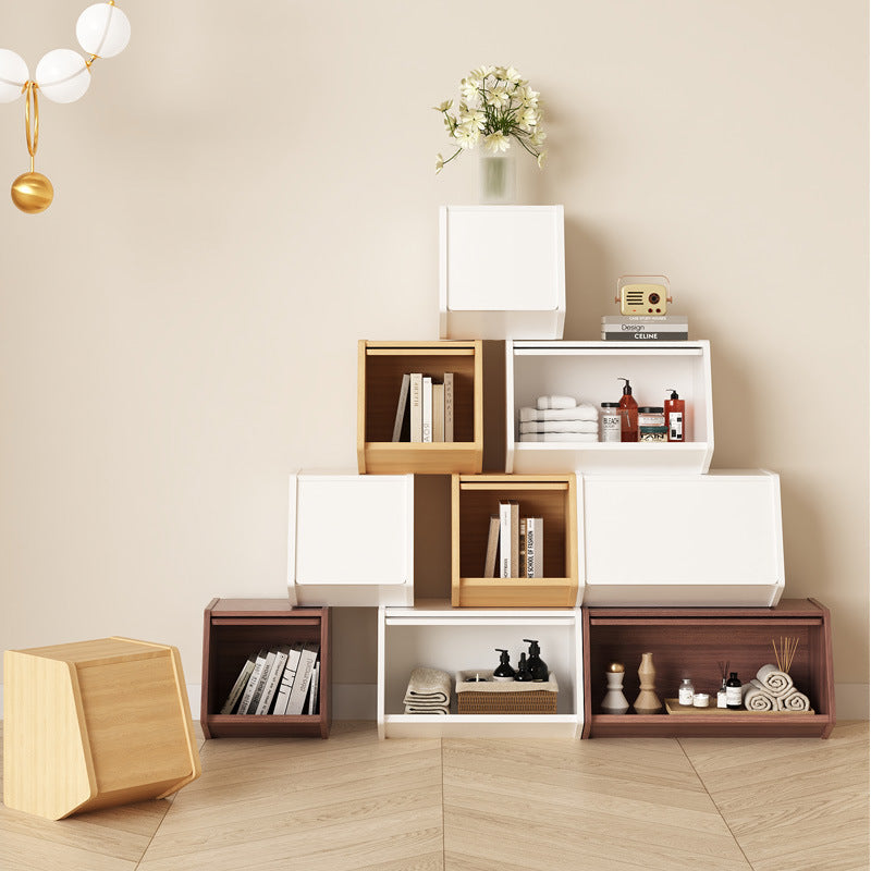 Storage Cabinet | Solid Wood Multi-Layer Organizer with Doors for Bedroom and Living Room 3