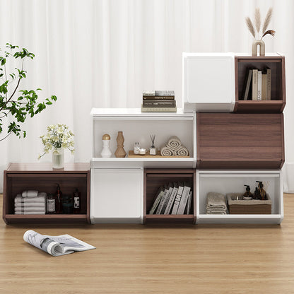 Storage Cabinet | Solid Wood Multi-Layer Organizer with Doors for Bedroom and Living Room 7