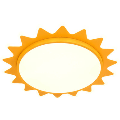 SunnyGlow | Playful Modern Yellow Flush Mount Ceiling Light 7