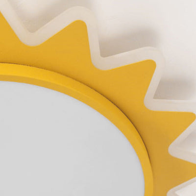 SunnyGlow | Playful Modern Yellow Flush Mount Ceiling Light 8