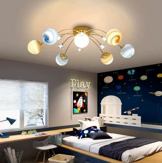 TerraGlow | Colorful Playful 13-Light Semi-Flush Mount Ceiling Light 0