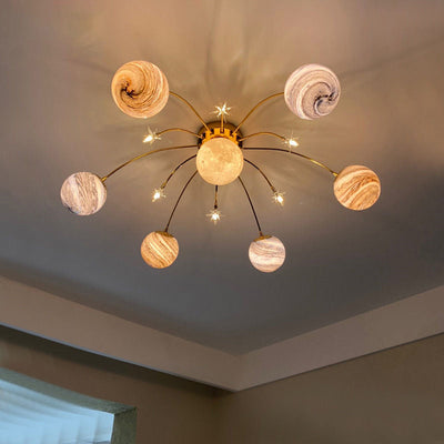 TerraGlow | Colorful Playful 13-Light Semi-Flush Mount Ceiling Light 1