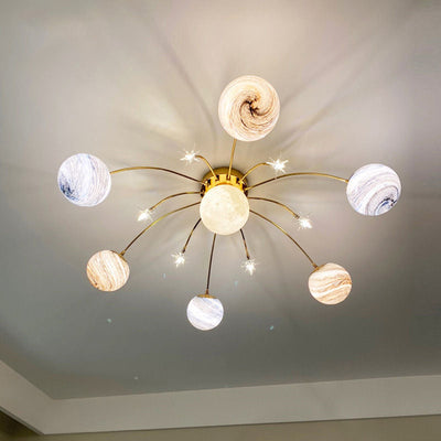 TerraGlow | Colorful Playful 13-Light Semi-Flush Mount Ceiling Light 2
