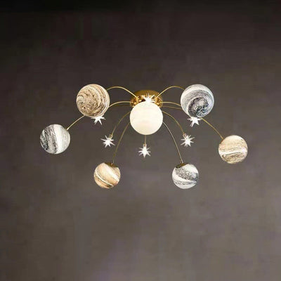 TerraGlow | Colorful Playful 13-Light Semi-Flush Mount Ceiling Light 5