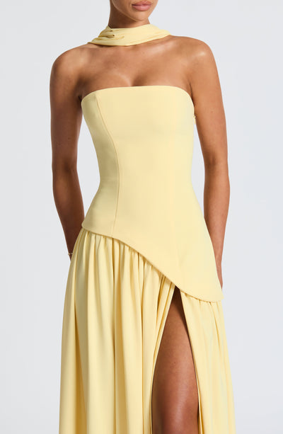 Tina | Maxi Dress Strapless White Lightweight Fabric Women Adult Summer 8
