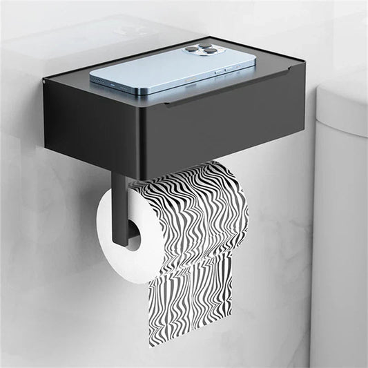 Toilet Paper Holder Stand | Elegant Metal Design with Easy Installation | Modern Bathroom Accessory 0