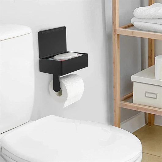 Toilet Paper Holder Stand | Elegant Metal Design with Easy Installation | Modern Bathroom Accessory 2