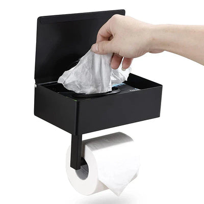 Toilet Paper Holder Stand | Elegant Metal Design with Easy Installation | Modern Bathroom Accessory 4