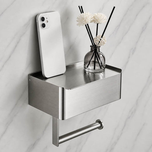 Toilet Paper Holder Stand | Elegant Metal Design with Easy Installation | Modern Bathroom Accessory 80