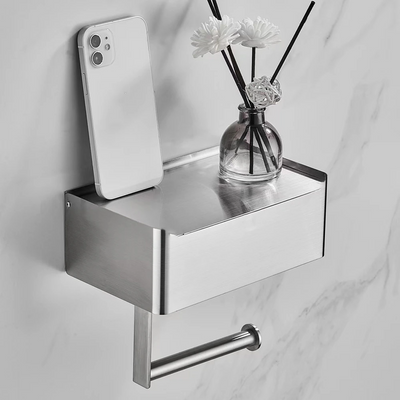 Toilet Paper Holder Stand | Elegant Metal Design with Easy Installation | Modern Bathroom Accessory 5