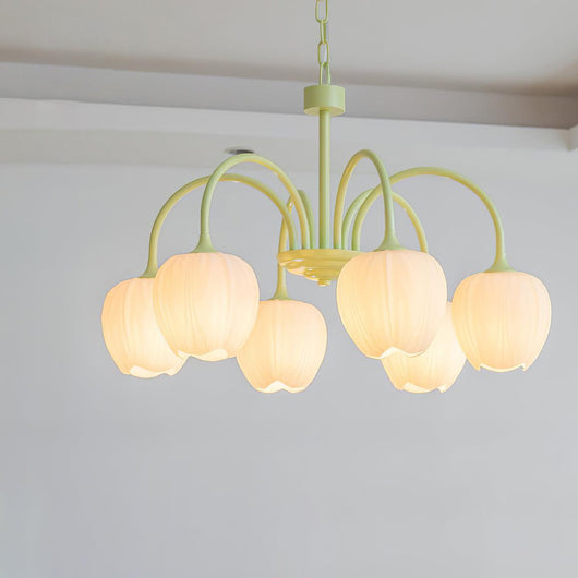 TulipAura | Elegant Modern Chandelier for Dining Room with Adjustable Chain 12