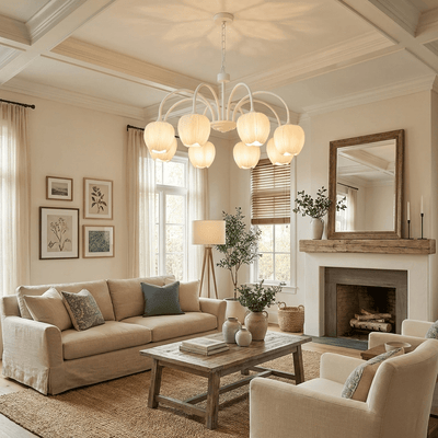 TulipAura | Elegant Modern Chandelier for Dining Room with Adjustable Chain 5