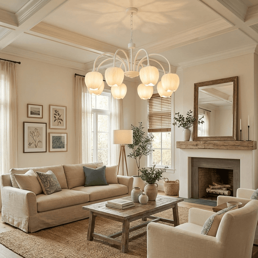 TulipAura | Elegant Modern Chandelier for Dining Room with Adjustable Chain 5