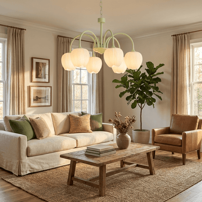 TulipAura | Elegant Modern Chandelier for Dining Room with Adjustable Chain 6