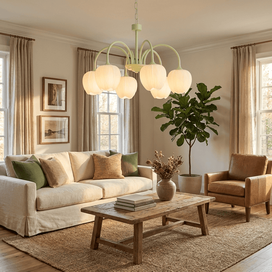 TulipAura | Elegant Modern Chandelier for Dining Room with Adjustable Chain 6