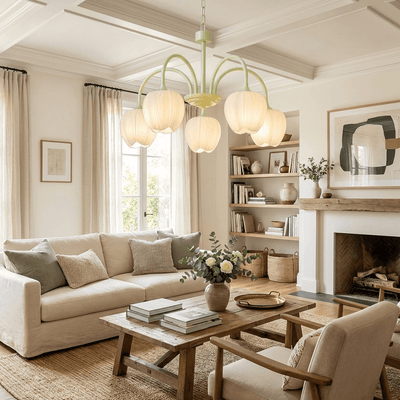 TulipAura | Elegant Modern Chandelier for Dining Room with Adjustable Chain 7