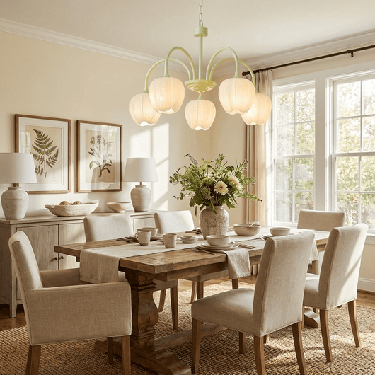 TulipAura | Elegant Modern Chandelier for Dining Room with Adjustable Chain 8