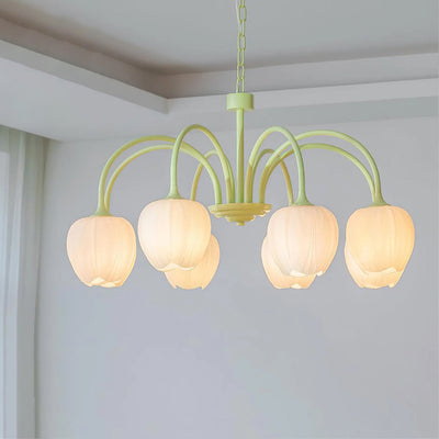 TulipAura | Elegant Modern Chandelier for Dining Room with Adjustable Chain 9