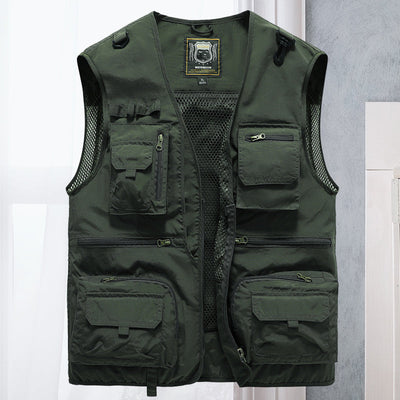 Unisex Outdoor Vest Multi Pocket Loose Fit Nylon for Hiking Summer Adventure 10