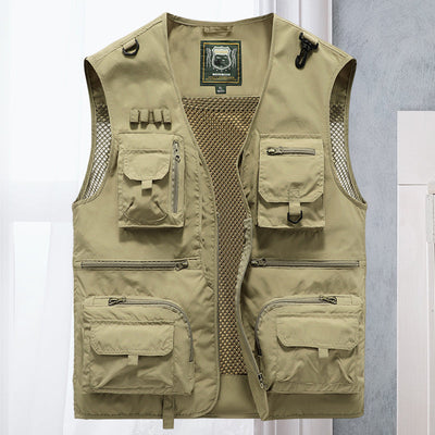 Unisex Outdoor Vest Multi Pocket Loose Fit Nylon for Hiking Summer Adventure 11