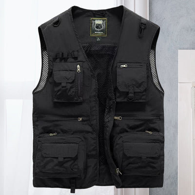 Unisex Outdoor Vest Multi Pocket Loose Fit Nylon for Hiking Summer Adventure 12