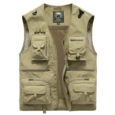 Unisex Outdoor Vest Multi Pocket Loose Fit Nylon for Hiking Summer Adventure 1