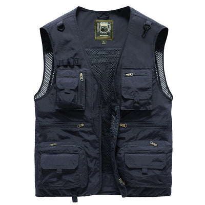 Unisex Outdoor Vest Multi Pocket Loose Fit Nylon for Hiking Summer Adventure 5