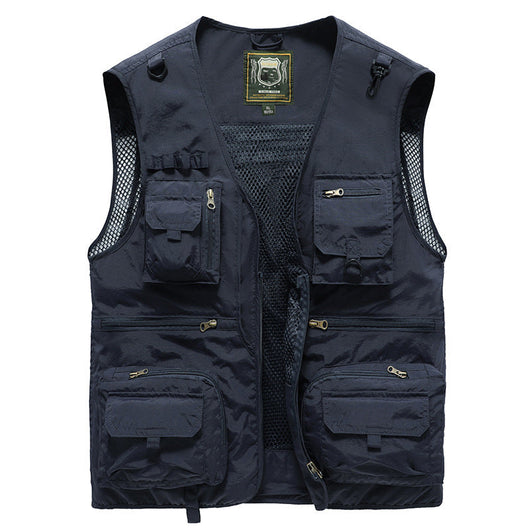 Unisex Outdoor Vest Multi Pocket Loose Fit Nylon for Hiking Summer Adventure 5