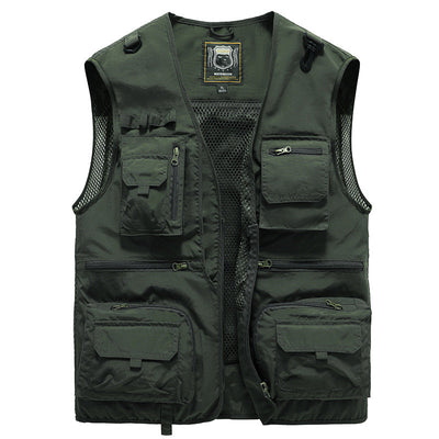 Unisex Outdoor Vest Multi Pocket Loose Fit Nylon for Hiking Summer Adventure 7