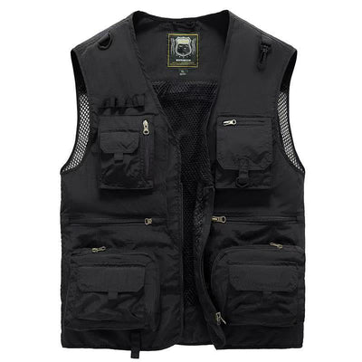 Unisex Outdoor Vest Multi Pocket Loose Fit Nylon for Hiking Summer Adventure 8