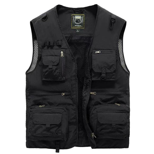 Unisex Outdoor Vest Multi Pocket Loose Fit Nylon for Hiking Summer Adventure 8