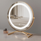 Vanity Mirror with Lights, 360° Rotation, Smart Touch Control, Modern Metal Frame