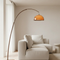 Ventoro Arc | Elegant Modern Floor Lamp with Warm Dome Shade + Metal