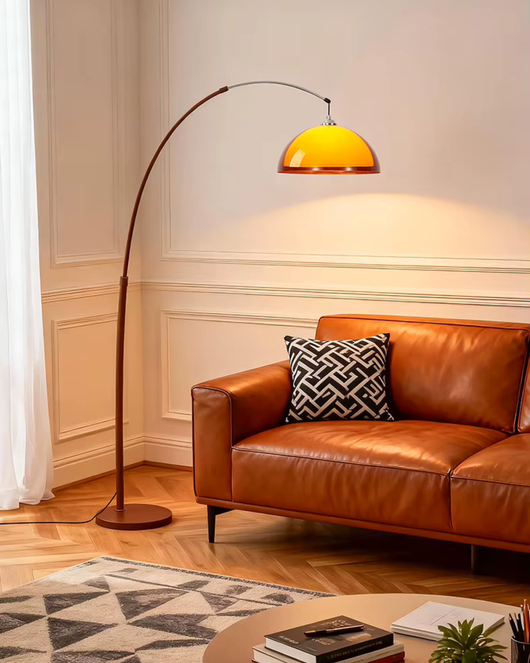 Ventoro Arc | Elegant Modern Floor Lamp with Warm Dome Shade + Metal 3