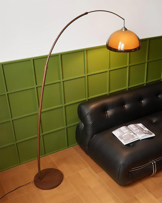 Ventoro Arc | Elegant Modern Floor Lamp with Warm Dome Shade + Metal 6