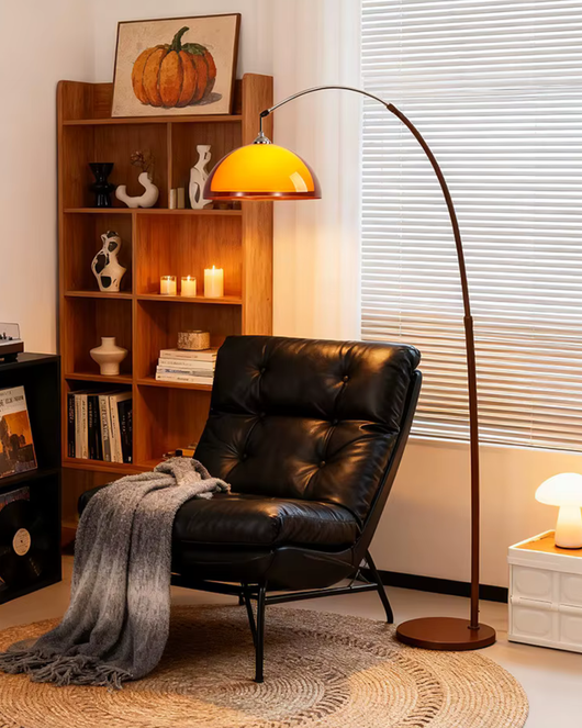 Ventoro Arc | Elegant Modern Floor Lamp with Warm Dome Shade + Metal 7