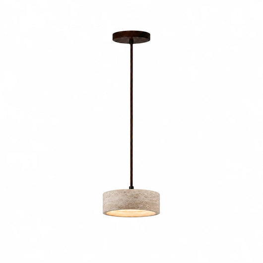 Vintage Cream Pendant Light Natural Travertine Stone for Kitchen Island Dining Room 0