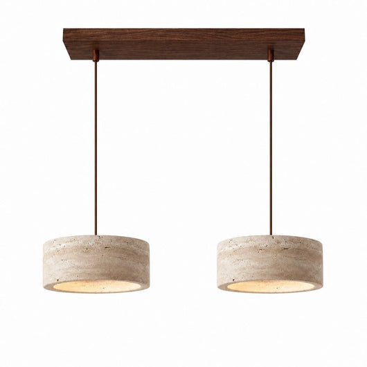 Vintage Cream Pendant Light Natural Travertine Stone for Kitchen Island Dining Room 10