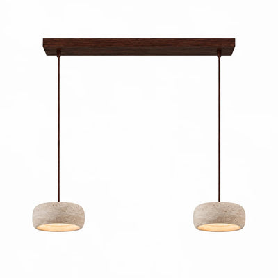 Vintage Cream Pendant Light Natural Travertine Stone for Kitchen Island Dining Room 12