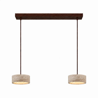 Vintage Cream Pendant Light Natural Travertine Stone for Kitchen Island Dining Room 14