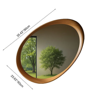Vintage Wall Mirror | Solid Rubberwood Frame & Tempered Glass | Full-Length Design | Bedroom Decor