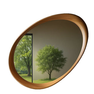 Vintage Wall Mirror | Solid Rubberwood Frame & Tempered Glass | Full-Length Design | Bedroom Decor