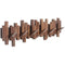 Wall Mounted Coat Rack - Solid Walnut Wood - Unique Piano Key Design - Space-Saving Hooks